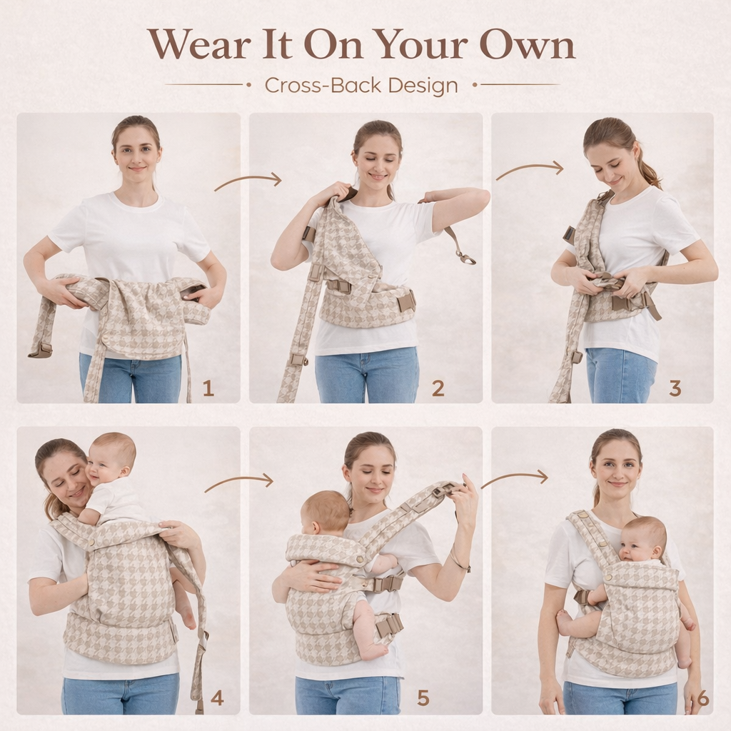 Mompanion Baby Carrier Ergonomic, Eco-Friendly & Grows with Your Baby (0–24 Months)