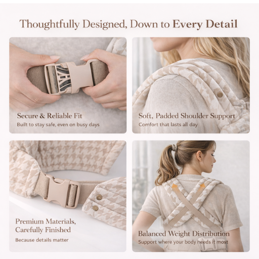 Mompanion Baby Carrier Ergonomic, Eco-Friendly & Grows with Your Baby (0–24 Months)