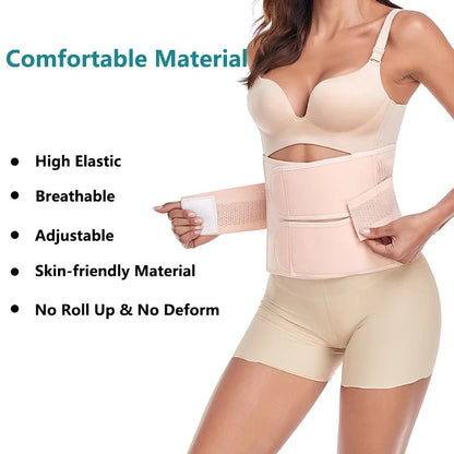 Postpartum Recovery Belly Belt – Adjustable Support Wrap